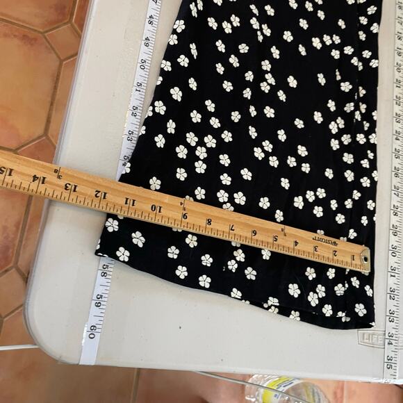 Reformation Black Floral Jumpsuit Wide Leg Button Up Women's Size 4 Prairie - Picture 12 of 16